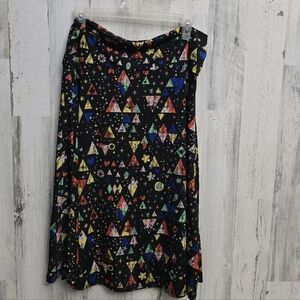 Lularoe Colorful Geometric Patterned Skirt Womens Plus Size 2XL